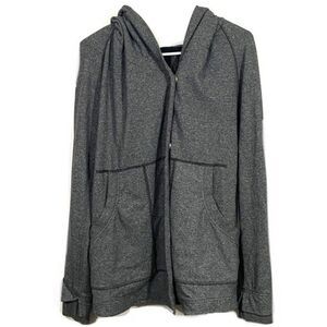 LuLuLemon Grey Split Front Hooded Athletic Jacket